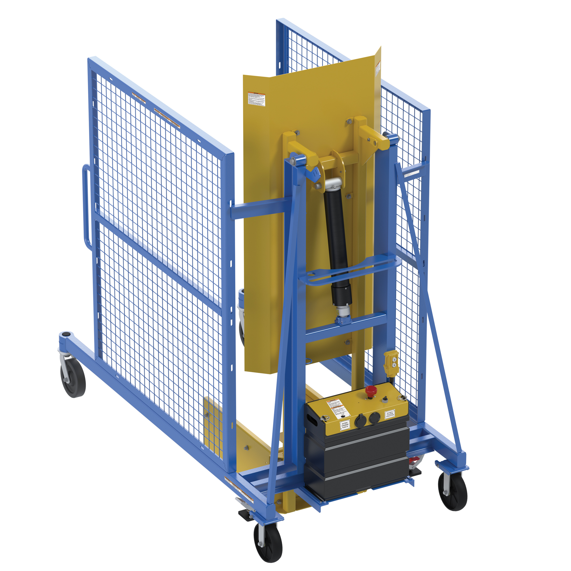 Vestil DC Powered Trash Can Dumper - 400 lb Capacity, 72.375in. Raised Height, Electric, Model# TCD-M-72-DC